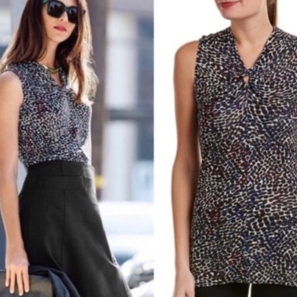 Cabi Style 3242 Bowie Knot Sleeveless Tee Size S - Picture 2 of 8